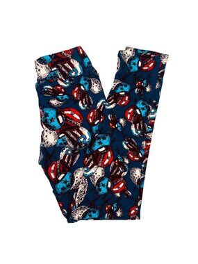 LuLaRoe Leggings Americana Patriotic Stars Stripes Balloons NEW 4th July Tween